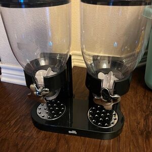 Dual Black Cereal Dispenser